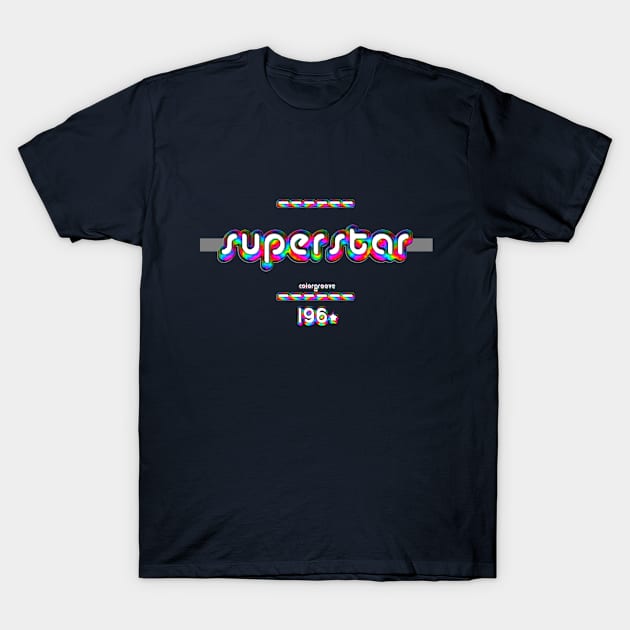 Superstar 1960 ColorGroove Retro-Rainbow-Tube nostalgia (wf) T-Shirt by Blackout Design